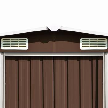 Gerätehaus 257x489x181 cm Metall Braun
