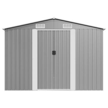 Gerätehaus 257x580x181 cm Metall Grau