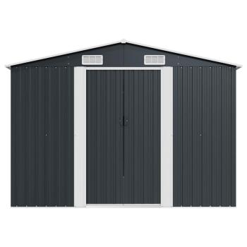 Gerätehaus 257x580x181 cm Metall Anthrazit