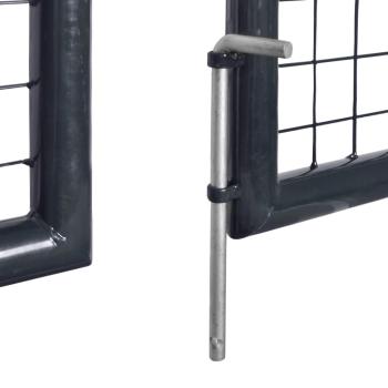 Mesh-Gartentor Verzinkter Stahl 289 x 175 cm Grau