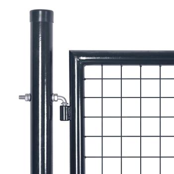 Mesh-Gartentor Verzinkter Stahl 289 x 175 cm Grau