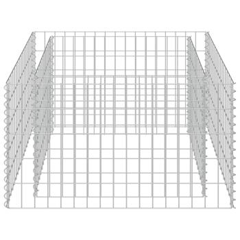 Gabionen-Hochbeet Verzinkter Stahl 90×90×50 cm