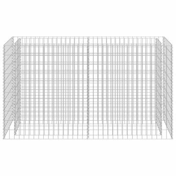  Gabionen-Hochbeet Verzinkter Stahl 180×50×100 cm