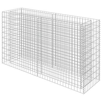  Gabionen-Hochbeet Verzinkter Stahl 180×50×100 cm