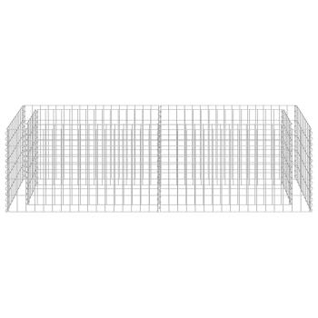  Gabionen-Hochbeet Verzinkter Stahl 180×50×50 cm
