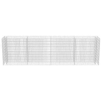  Gabionen-Hochbeet Verzinkter Stahl 360×50×100 cm