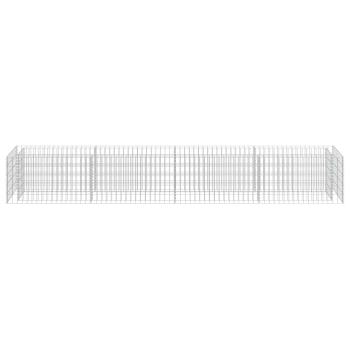 Gabionen-Hochbeet Verzinkter Stahl 360×50×50 cm