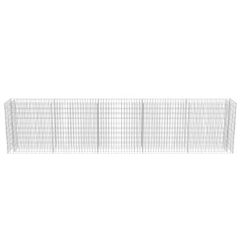 Gabionen-Hochbeet Verzinkter Stahl 450×50×100 cm