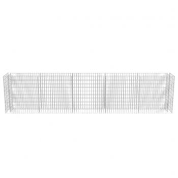 Gabionen-Hochbeet Verzinkter Stahl 450×50×100 cm