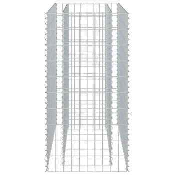  Gabionen-Hochbeet Verzinkter Stahl 90×50×100 cm