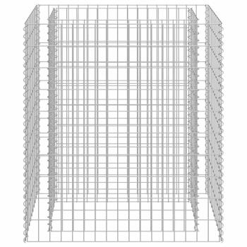  Gabionen-Hochbeet Verzinkter Stahl 90×50×100 cm