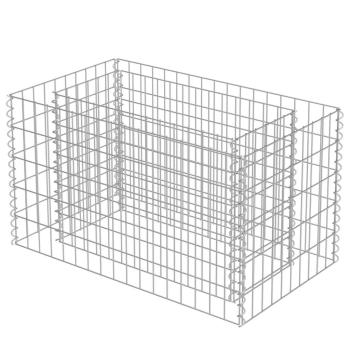 Gabionen-Hochbeet Verzinkter Stahl 90×50×50 cm
