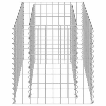 Gabionen-Hochbeet Verzinkter Stahl 90×50×50 cm