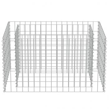Gabionen-Hochbeet Verzinkter Stahl 90×50×50 cm