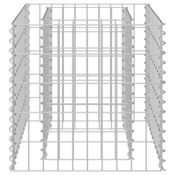  Gabionen-Hochbeet Verzinkter Stahl 50×50×50 cm