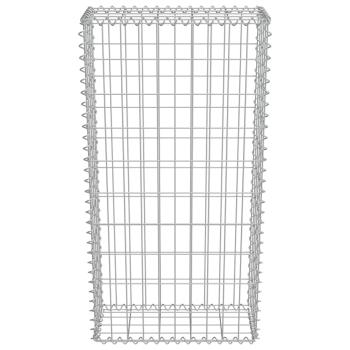 Gabionenwand mit Abdeckung Verzinkter Stahl 50×20×100 cm