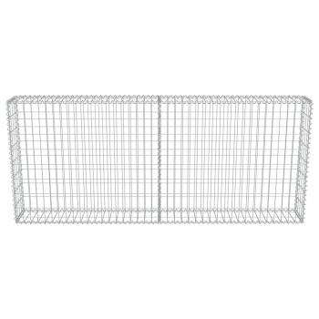 Gabionenwand mit Abdeckung Verzinkter Stahl 200×20×85 cm