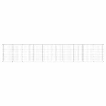 Gabionenwand mit Abdeckung Verzinkter Stahl 600×30×100 cm