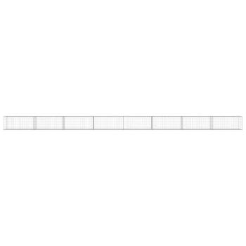 Gabionenwand mit Abdeckung Verzinkter Stahl 900×50×50 cm