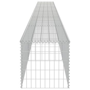 Gabionenwand mit Abdeckung Verzinkter Stahl 900×50×50 cm