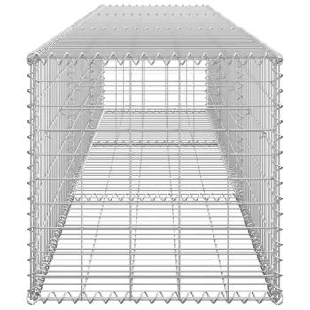 Gabionenwand mit Abdeckung 300×50×50 cm Verzinkter Stahl
