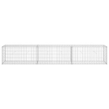 Gabionenwand mit Abdeckung 300×50×50 cm Verzinkter Stahl