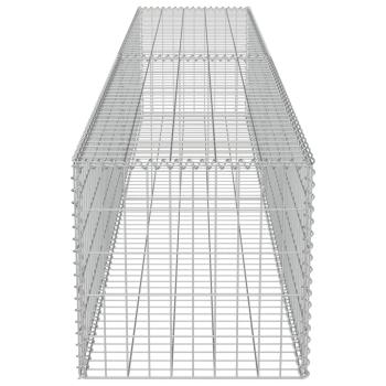 Gabionenwand mit Abdeckung 300×50×50 cm Verzinkter Stahl