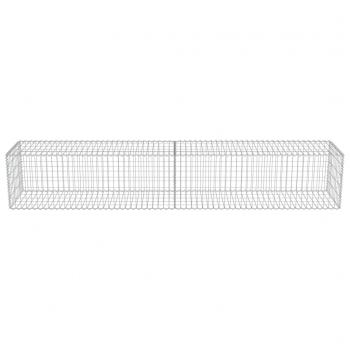 Gabionenwand mit Abdeckung 300×50×50 cm Verzinkter Stahl