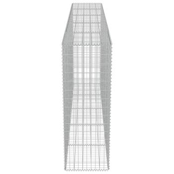 Gabionenwand mit Abdeckung Verzinkter Stahl 300×50×150 cm