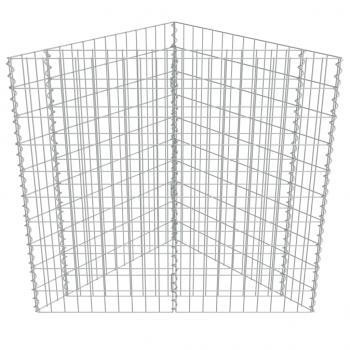 Gabionen-Hochbeet Verzinkter Stahl 75×75×50 cm