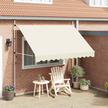 Einziehbare Markise Handbetrieben 300 cm Cremeweiß