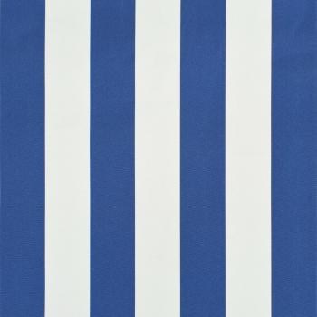 Einziehbare Markise 150×150 cm Blau und Weiß