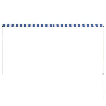 Einziehbare Markise 250×150 cm Blau und Weiß