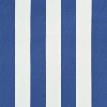 Einziehbare Markise 350 x 150 cm Blau und Weiß