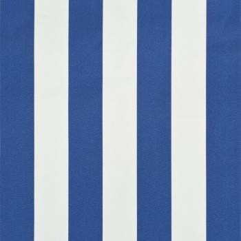 Einziehbare Markise 400 x 150 cm Blau und Weiß