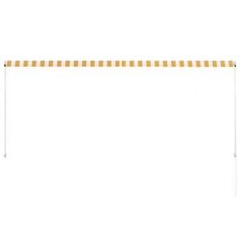 Einziehbare Markise 300×150 cm Gelb und Weiß