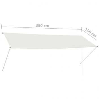 Einziehbare Markise 350×150 cm Creme