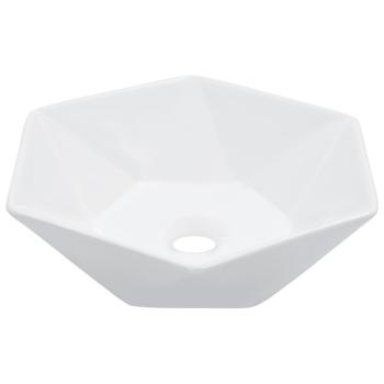 Waschbecken 41 x 36,5 x 12 cm Keramik Weiß