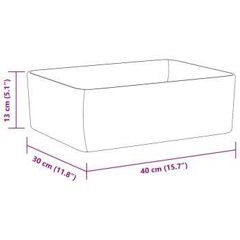 Waschbecken 40 x 30 x 13 cm Keramik Weiß