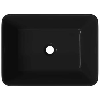 Waschbecken 40 x 30 x 13 cm Keramik Schwarz