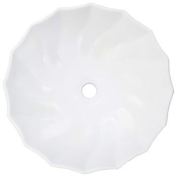 Waschbecken 46 x 17 cm Keramik Weiß