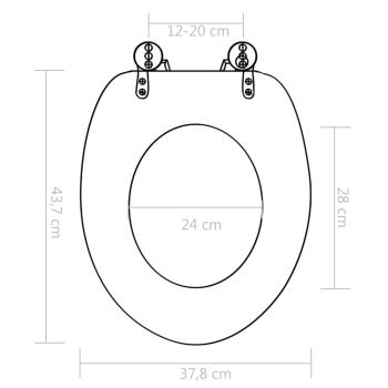 Toilettensitz mit Soft-Close-Deckel MDF Delphine-Design