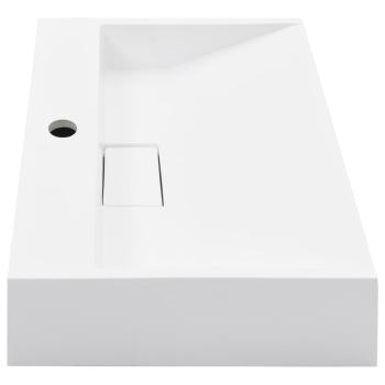Waschbecken 50 x 38 x 13 cm Mineralguss/Marmorguss Weiß
