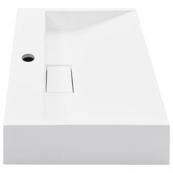 Waschbecken 50 x 38 x 13 cm Mineralguss/Marmorguss Weiß