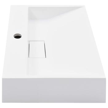 Waschbecken 50 x 38 x 13 cm Mineralguss/Marmorguss Weiß