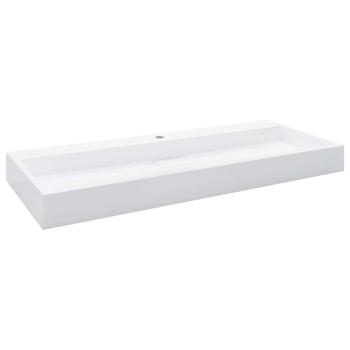 Waschbecken 120 x 46 x 11 cm Mineralguss/Marmorguss Weiß