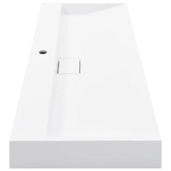 Waschbecken 120 x 46 x 11 cm Mineralguss/Marmorguss Weiß