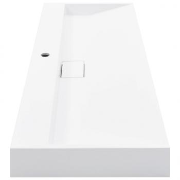 Waschbecken 120 x 46 x 11 cm Mineralguss/Marmorguss Weiß