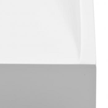 Waschbecken 120 x 46 x 11 cm Mineralguss/Marmorguss Weiß