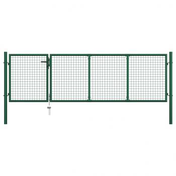 ARDEBO.de - Gartentor Stahl 350 x 100 cm Grün
